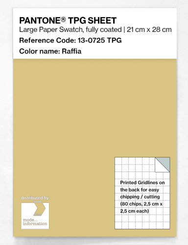 PANTONE® TPG SHEET 13-0725 TPG Raffia