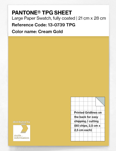 PANTONE® TPG SHEET 13-0739 TPG Cream Gold