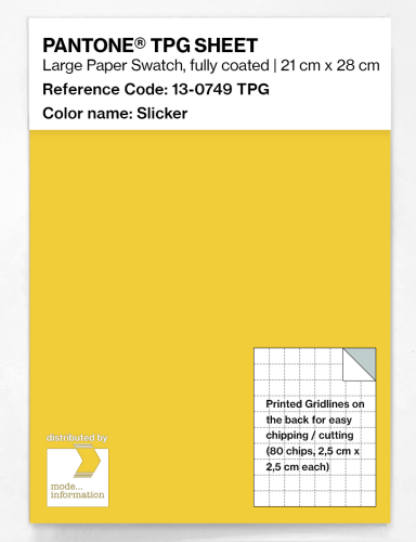 PANTONE® TPG SHEET 13-0749 TPG Slicker