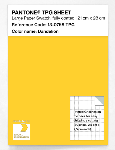 PANTONE® TPG SHEET 13-0758 TPG Dandelion