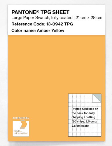 PANTONE® TPG SHEET 13-0942 TPG Amber Yellow