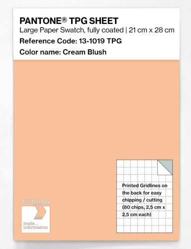 PANTONE® TPG SHEET 13-1019 TPG Cream Blush