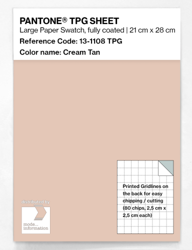 PANTONE® TPG SHEET 13-1108 TPG Cream Tan