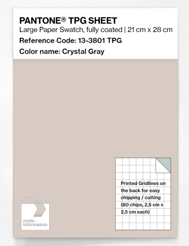 PANTONE® TPG SHEET 13-3801 TPG Crystal Gray