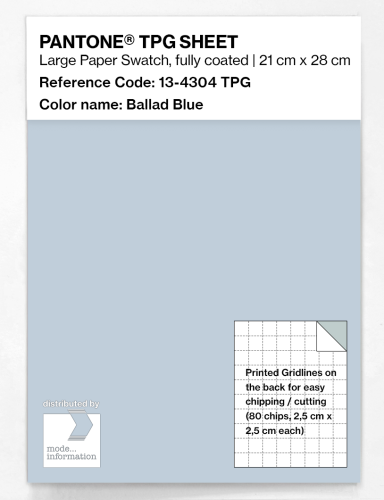 Product image of the product “PANTONE® TPG SHEET 13-4304 TPG Ballad Blue ”
