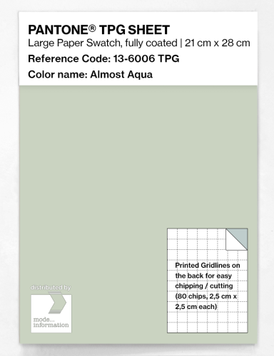 PANTONE® TPG SHEET 13-6006 TPG Almost Aqua