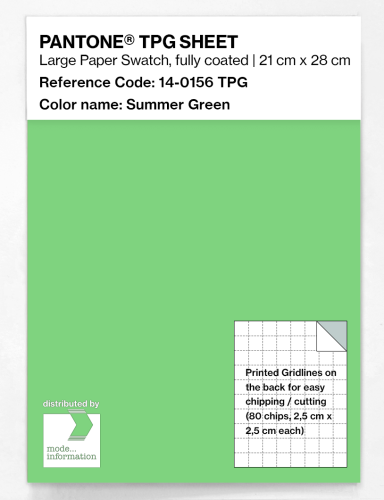 PANTONE® TPG SHEET 14-0156 TPG Summer Green