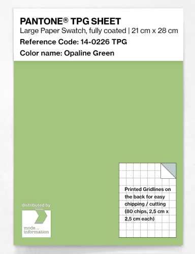 Product image of the product “PANTONE® TPG SHEET 14-0226 TPG Opaline Green ”