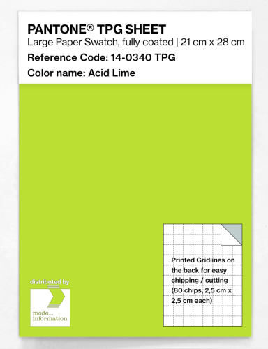 PANTONE® TPG SHEET 14-0340 TPG Acid Lime