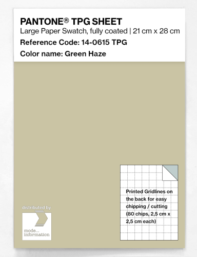 Product image of the product “PANTONE® TPG SHEET 14-0615 TPG Green Haze ”