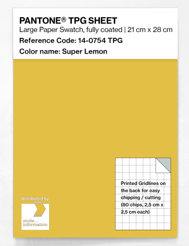 PANTONE® TPG SHEET 14-0754 TPG Super Lemon