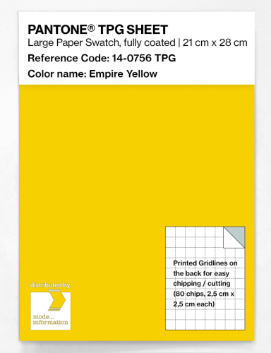 Artikelbild des Artikels “PANTONE® TPG SHEET 14-0756 TPG Empire Yellow “