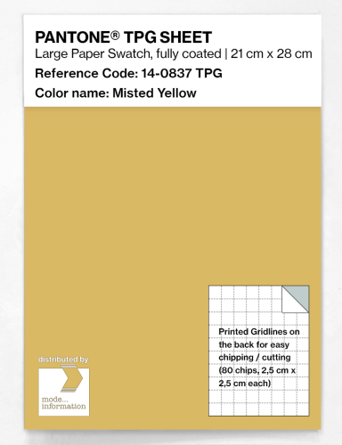 Artikelbild des Artikels “PANTONE® TPG SHEET 14-0837 TPG Misted Yellow “