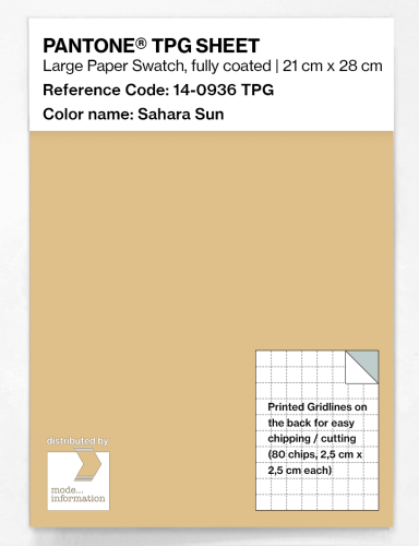 Product image of the product “PANTONE® TPG SHEET 14-0936 TPG Sahara Sun ”