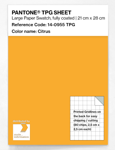 Product image of the product “PANTONE® TPG SHEET 14-0955 TPG Citrus ”