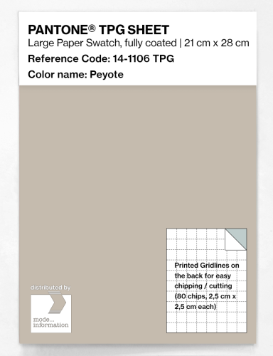 Product image of the product “PANTONE® TPG SHEET 14-1106 TPG Peyote ”