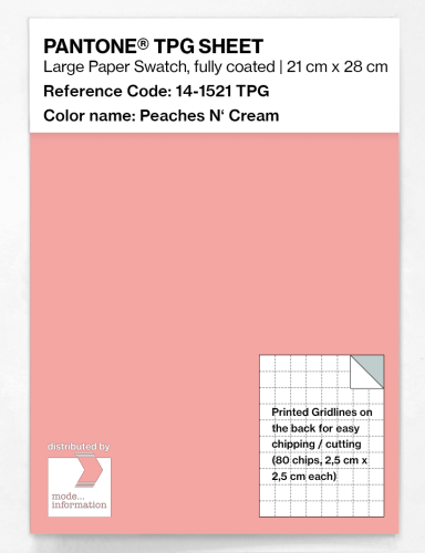 Product image of the product “PANTONE® TPG SHEET 14-1521 TPG Peaches N' Cream ”
