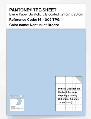 PANTONE® TPG SHEET 14-4005 TPG Nantucket Breeze