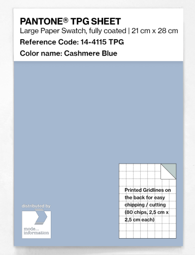 PANTONE® TPG SHEET 14-4115 TPG Cashmere Blue