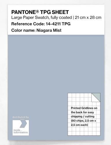 PANTONE® TPG SHEET 14-4211 TPG Niagara Mist