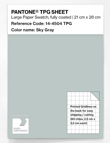 Product image of the product “PANTONE® TPG SHEET 14-4504 TPG Sky Gray ”