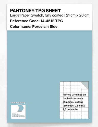 Product image of the product “PANTONE® TPG SHEET 14-4512 TPG Porcelain Blue ”