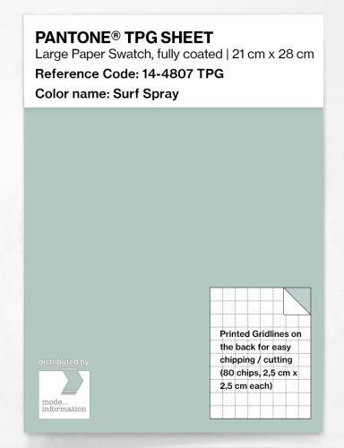 Product image of the product “PANTONE® TPG SHEET 14-4807 TPG Surf Spray ”