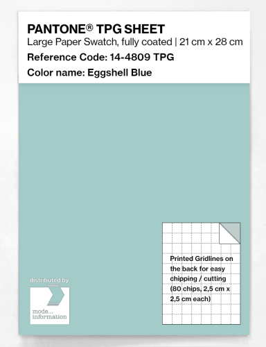 Product image of the product “PANTONE® TPG SHEET 14-4809 TPG Eggshell Blue ”