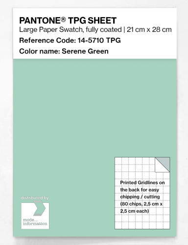 PANTONE® TPG SHEET 14-5710 TPG Serene Green