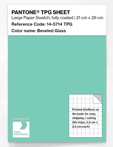 PANTONE® TPG SHEET 14-5714 TPG Beveled Glass