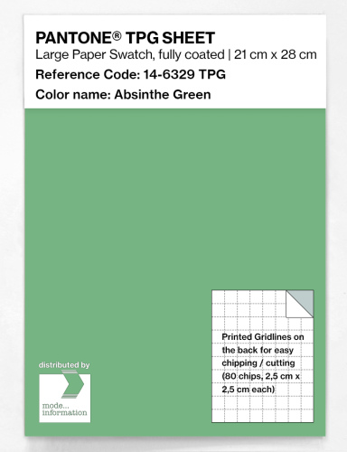 Artikelbild des Artikels “PANTONE® TPG SHEET 14-6329 TPG Absinthe Green “