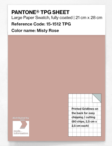 PANTONE® TPG SHEET 15-1512 TPG Misty Rose