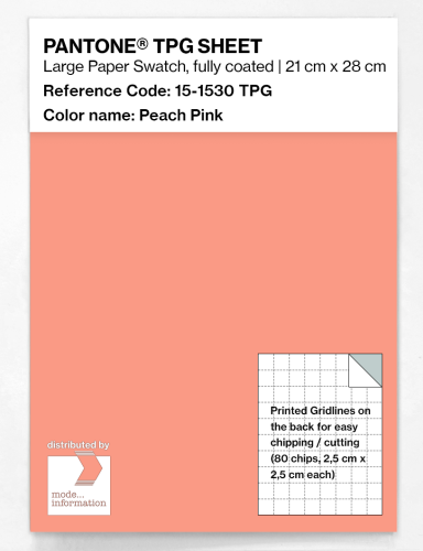Product image of the product “PANTONE® TPG SHEET 15-1530 TPG Peach Pink ”