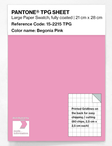 Product image of the product “PANTONE® TPG SHEET 15-2215 TPG Begonia Pink ”