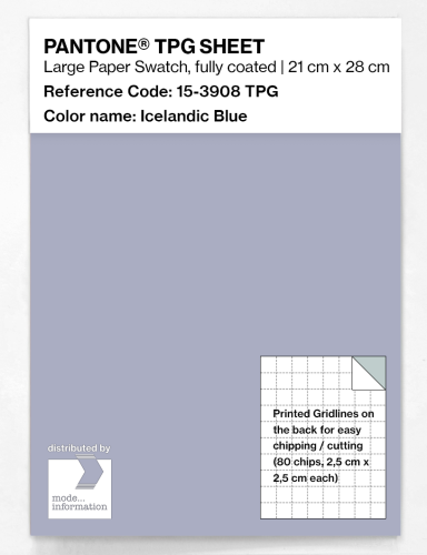 PANTONE® TPG SHEET 15-3908 TPG Icelandic Blue