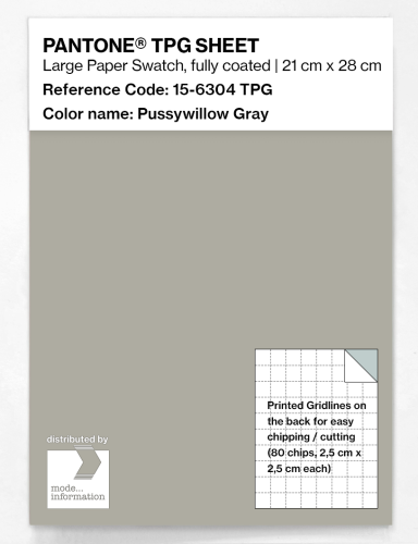 PANTONE® TPG SHEET 15-6304 TPG Pussywillow Gray