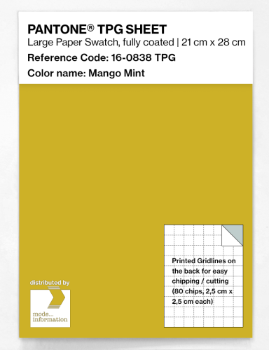 PANTONE® TPG SHEET 16-0838 TPG Mango Mint