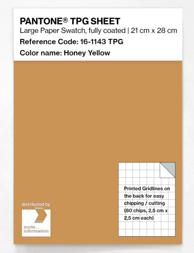 Product image of the product “PANTONE® TPG SHEET 16-1143 TPG Honey Yellow ”