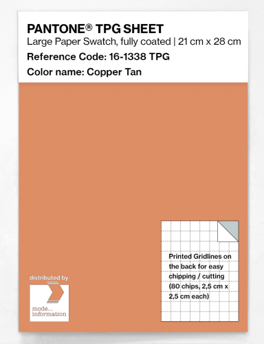 Product image of the product “PANTONE® TPG SHEET 16-1338 TPG Copper Tan ”