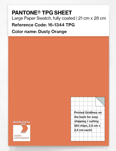 PANTONE® TPG SHEET 16-1344 TPG Dusty Orange