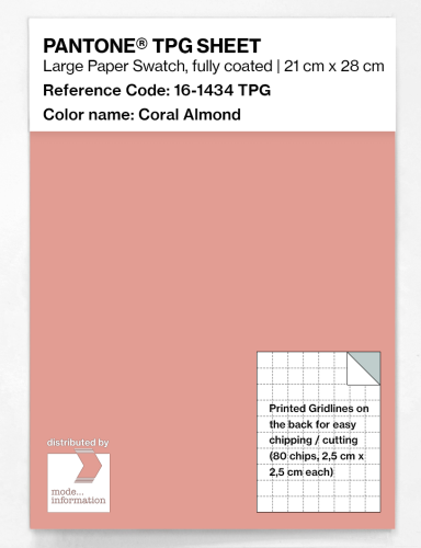 PANTONE® TPG SHEET 16-1434 TPG Coral Almond