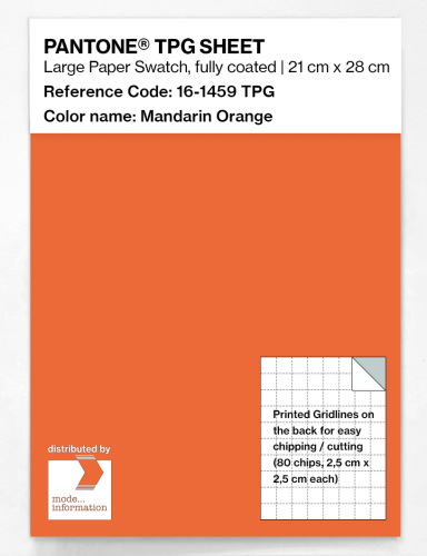 Product image of the product “PANTONE® TPG SHEET 16-1459 TPG Mandarin Orange ”