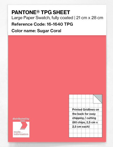 PANTONE® TPG SHEET 16-1640 TPG Sugar Coral