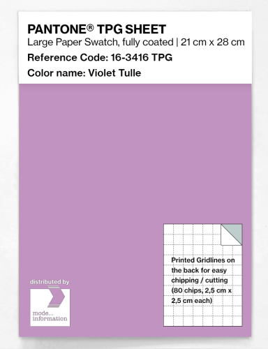 Product image of the product “PANTONE® TPG SHEET 16-3416 TPG Violet Tulle ”