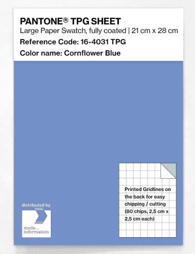PANTONE® TPG SHEET 16-4031 TPG Cornflower Blue