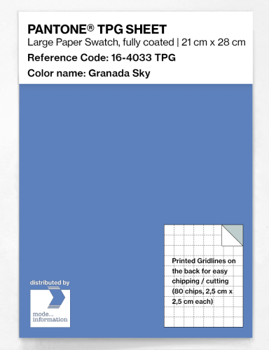 PANTONE® TPG SHEET 16-4033 TPG Granada Sky