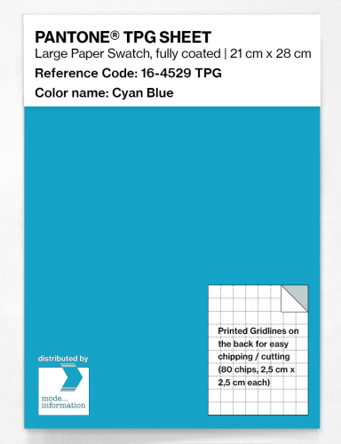 Product image of the product “PANTONE® TPG SHEET 16-4529 TPG Cyan Blue ”