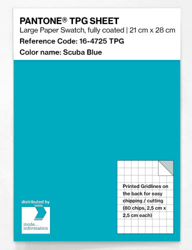 PANTONE® TPG SHEET 16-4725 TPG Scuba Blue