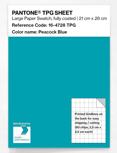 PANTONE® TPG SHEET 16-4728 TPG Peacock Blue