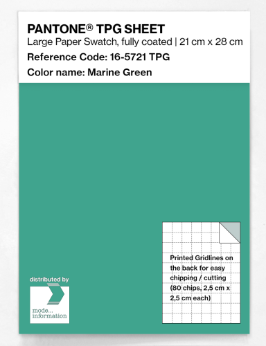 Product image of the product “PANTONE® TPG SHEET 16-5721 TPG Marine Green ”